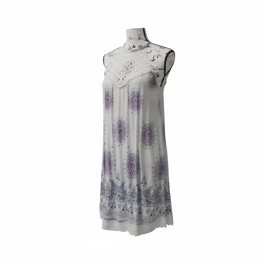 MISTIC PRYSM by LISTICLE PAISLEY lace chest halter dress Size Small